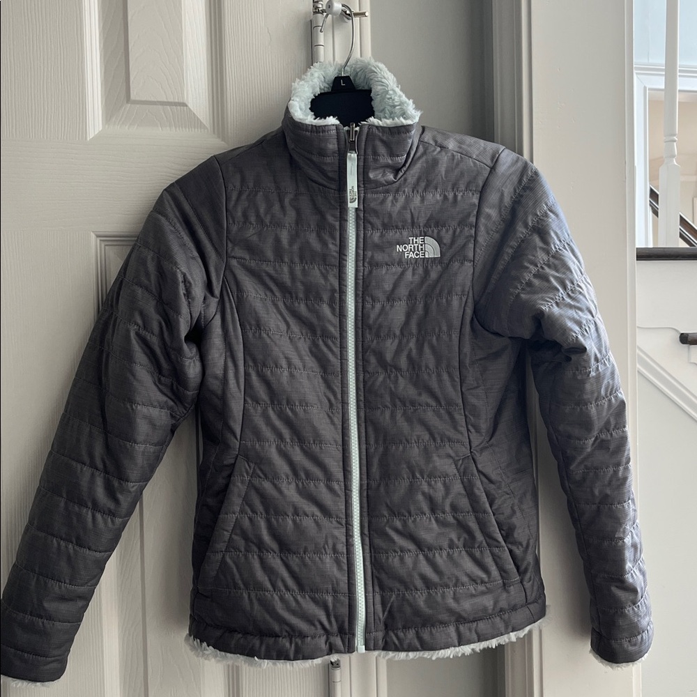 The North Face Girls Reversible Jacket Coat Winter M Super Soft Tag Free EUC